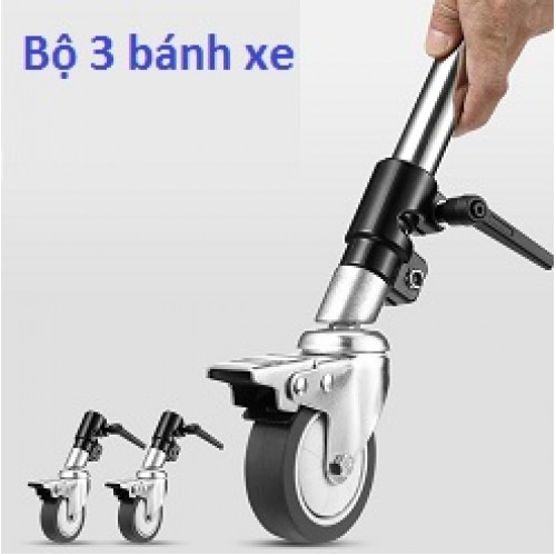 Bộ 3 bánh xe cho chân đèn C-Stanf Bộ 3 bánh xe cho chân đèn C-Stanf